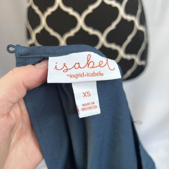 Isabel by Ingrid + Isabel Blue Cut Out Waist Sides Midi Maternity Dress Size XS - Picture 4 of 16